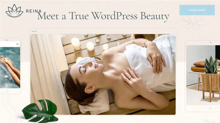 Reina Beauty and spa ウェブサイト テンプレート