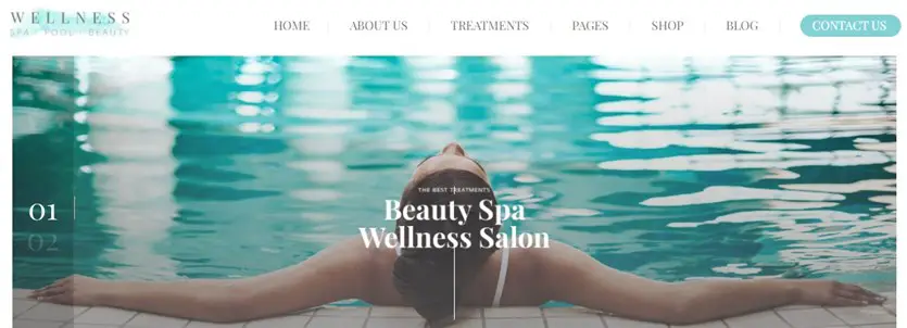 Modelos de site de spa de beleza wordpress