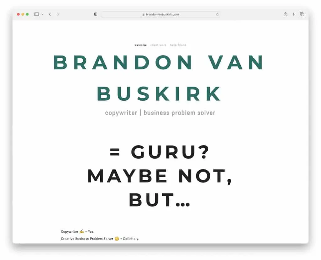 site web du rédacteur brandon van buskirk