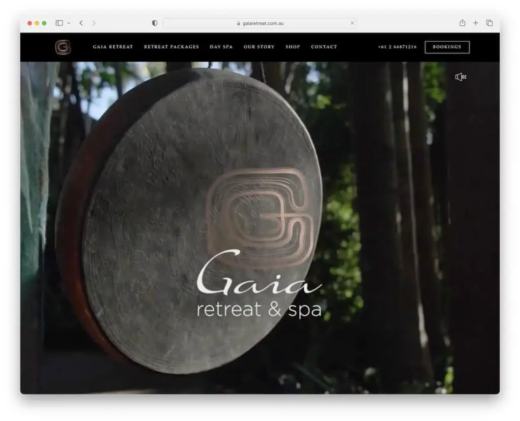 sito web dell'hotel Gaia Retreat