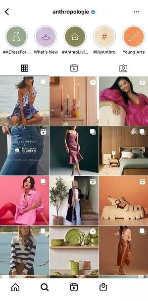 marcas de ropa de instagram: antropologie