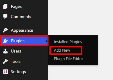 Navegue pelos plug-ins e clique em Adicionar novo