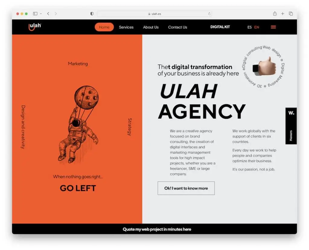 Ulah Elementor-Website