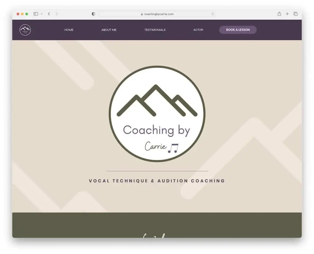 coacing par le site Web de carrie coach