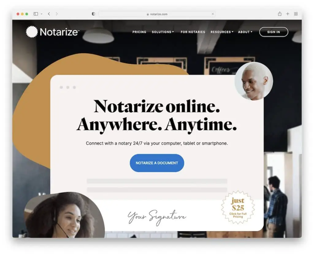 notarizar sitio web de notario