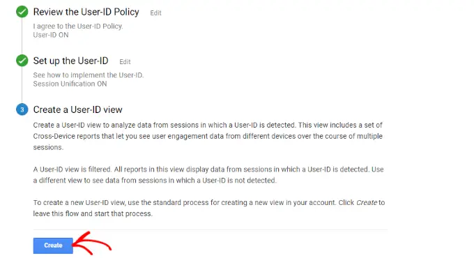 Create user-id view