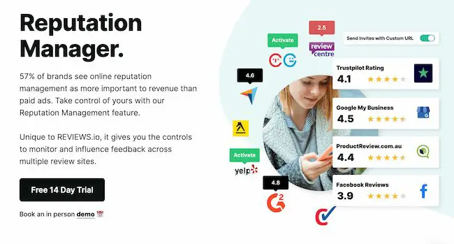 Narzędzie do zarządzania reputacją: Reviews.io