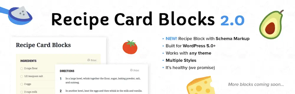 Le plugin Recipe Card Blocks.