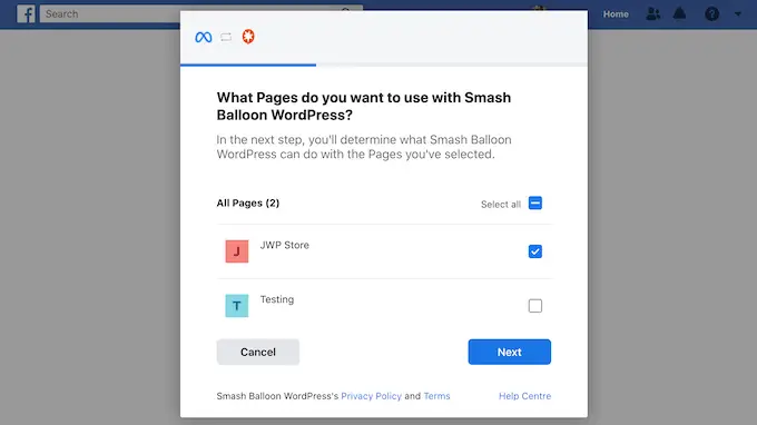 Giving Smash Balloon access to your Facebook page