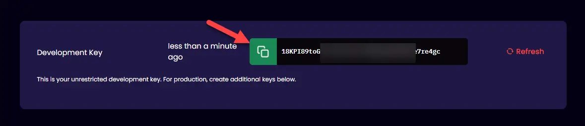 Get api key