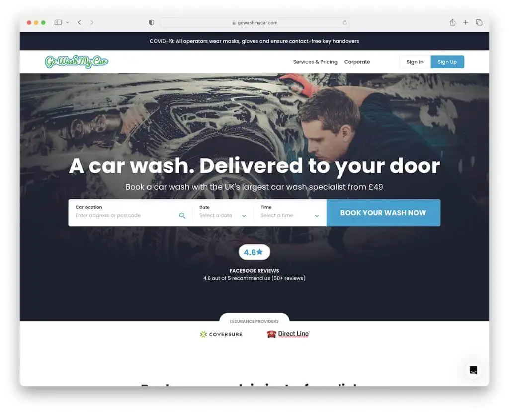 pergi cuci desain web mobil saya