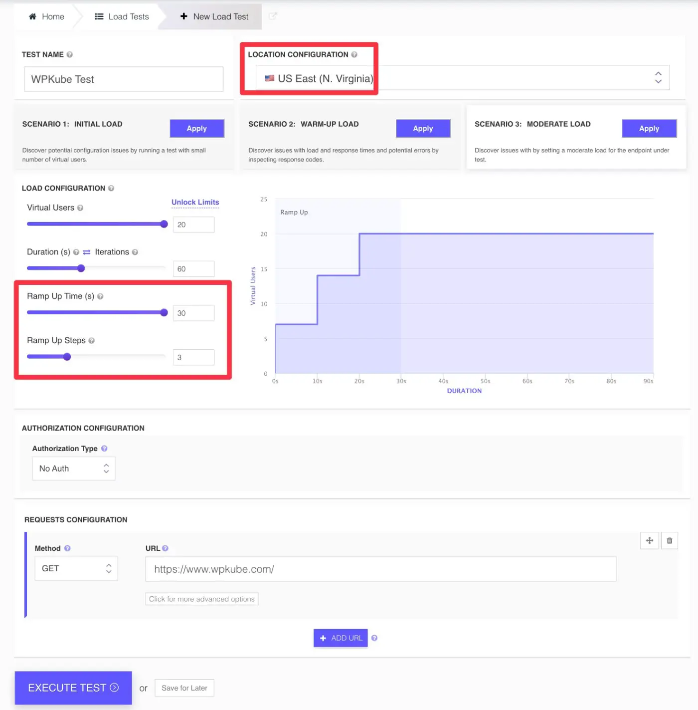 Alat uji stres LoadFocus WordPress