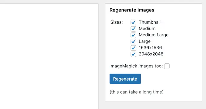 Regenerating images in WordPress