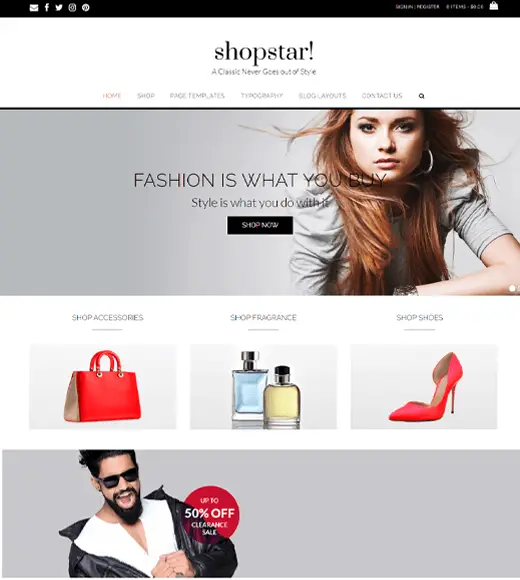 ธีม ShopStar WordPress