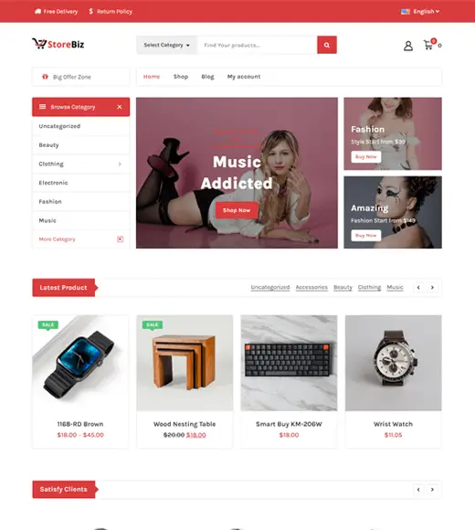 ธีม StoreBiz WordPress