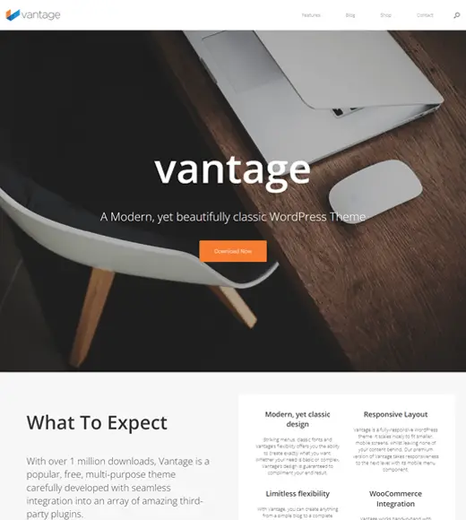 Vantage ธีม WooCommerce ฟรี