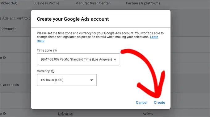 Create a Google Ads account