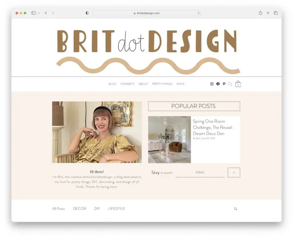 contoh blog brit dot design wix