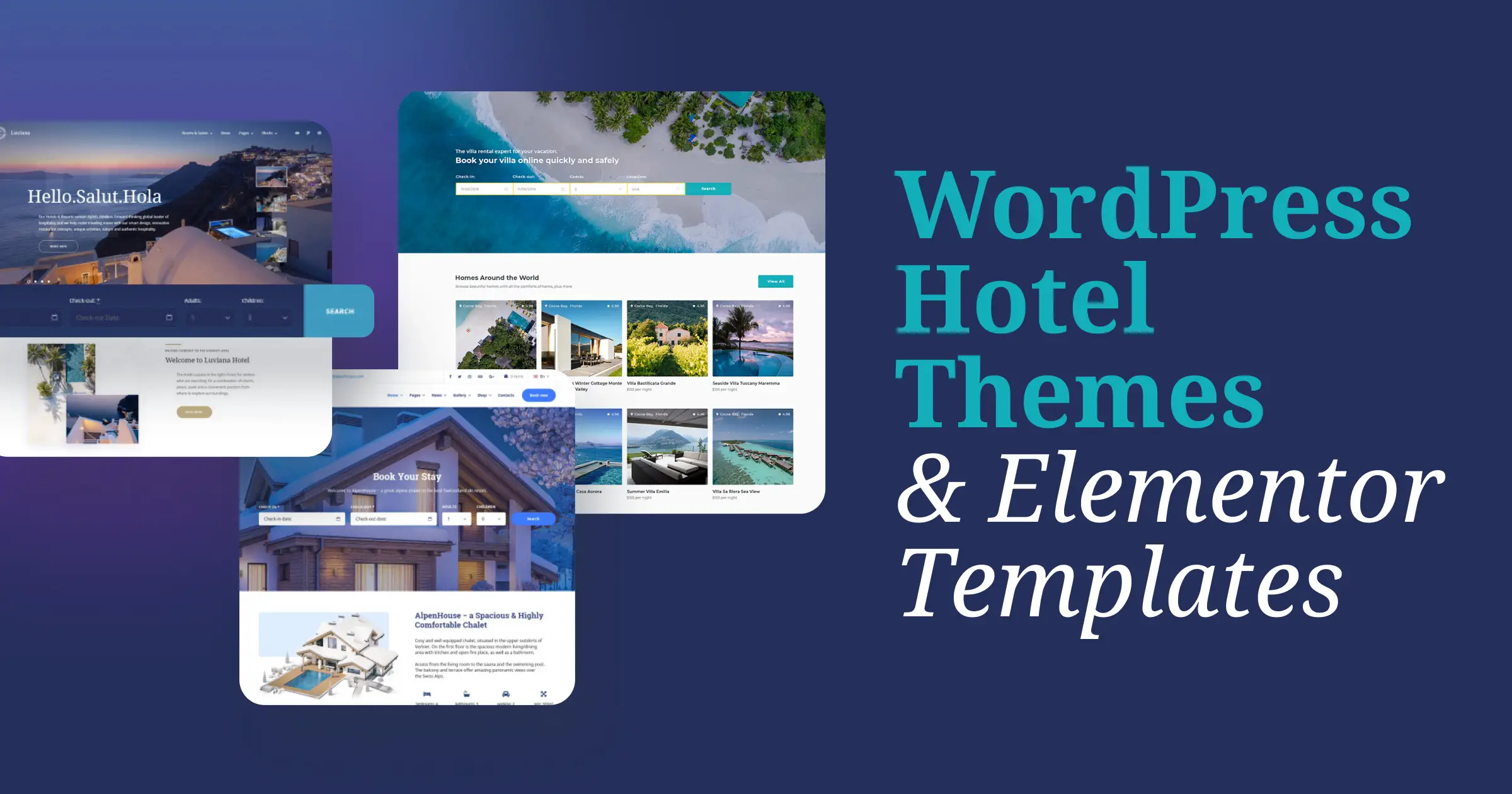 Templat Tema dan Elementor Hotel WordPress.