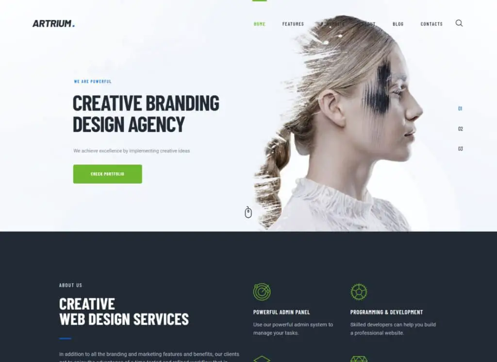 Artrium - Tema WordPress Agensi Kreatif & Studio Web