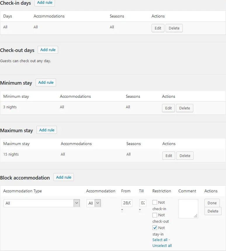 aturan pemesanan plugin pemesanan wordpress