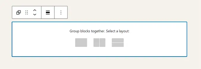 Group block layout