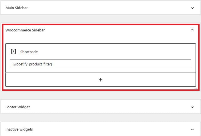 tambahkan filter produk ke sidebar