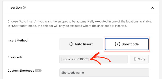 wpcode creating shortcode