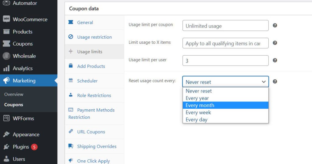 How To Limit Coupon Usage In WooCommerce