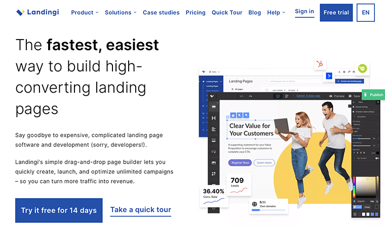 Landingi – ClickFunnels の代替案