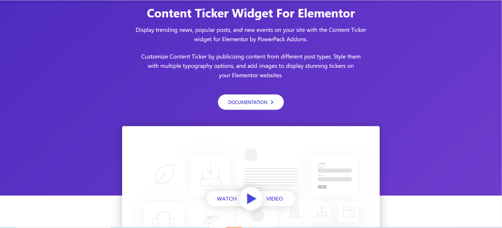 PowerPack menawarkan widget ticker konten untuk elementor