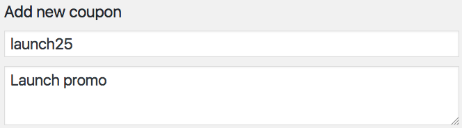 Agregar código de cupón y descripción de WooCommerce