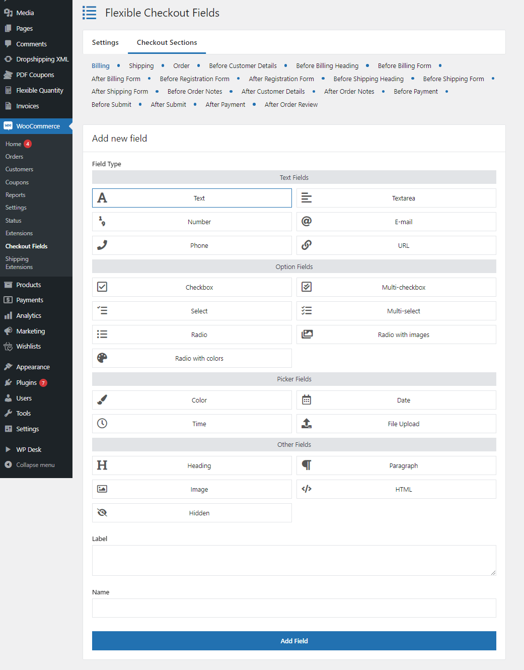 Complemento del editor de pago con validación