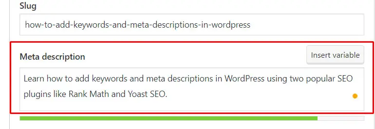 Yoast SEOでメタディスクリプションを追加する