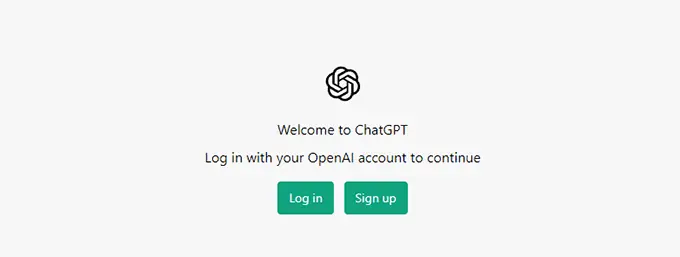 Signup for ChatGPT