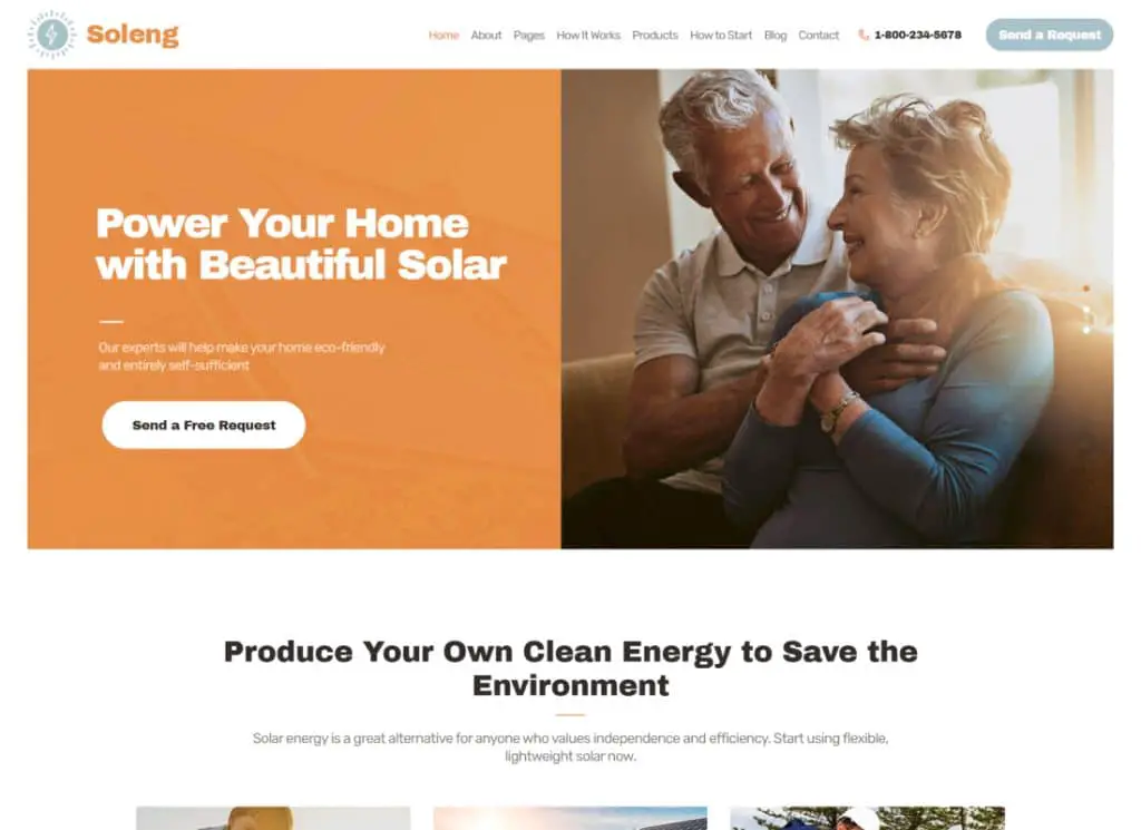 Soleng | Tema WordPress de Empresa de Energia Solar