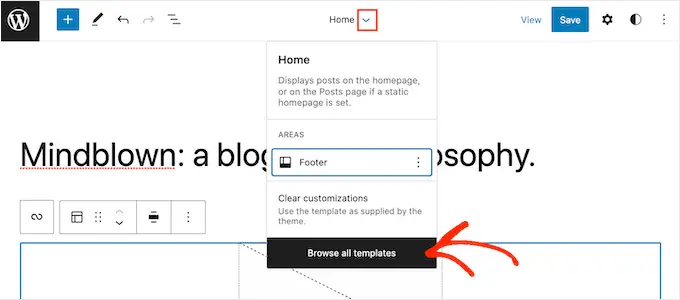 How to browse all FSE templates in WordPress