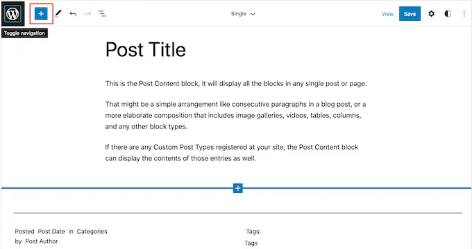 Adding widgets to a single template in WordPress