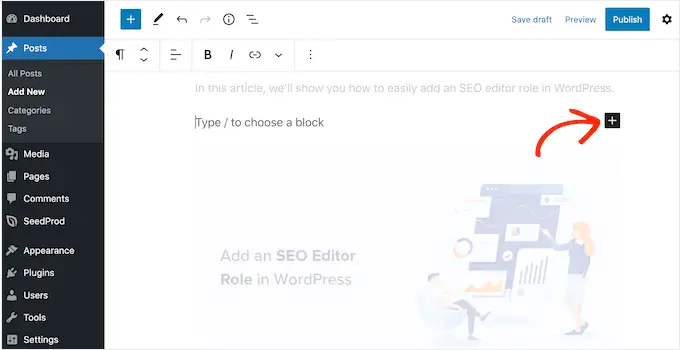 Adding a Separator block to WordPress