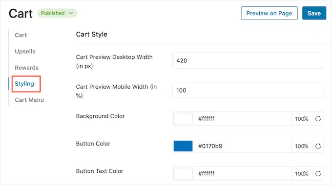 Adding your own branding to a WooCommerce cart