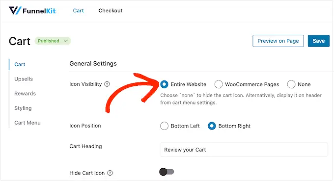 Adding a cart icon to your WordPress website