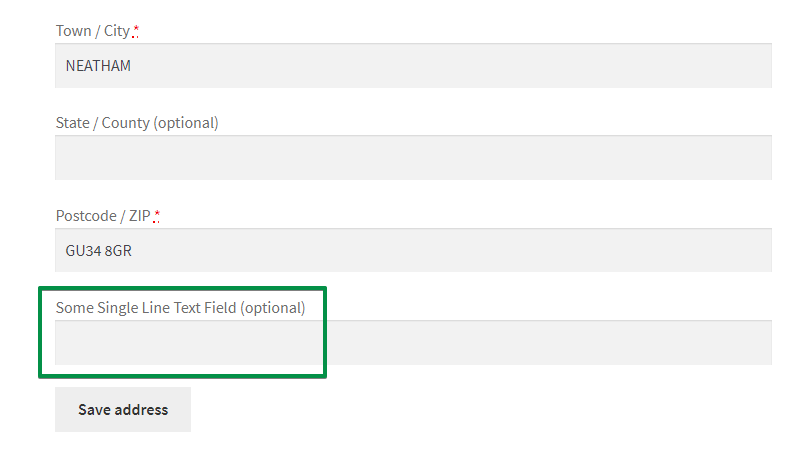 Niestandardowe ustawienia pól na stronie Moje konto