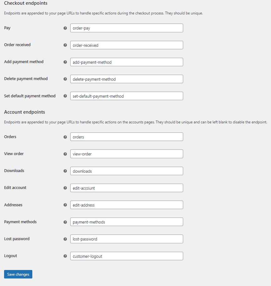 Ustawienia mojego konta WooCommerce