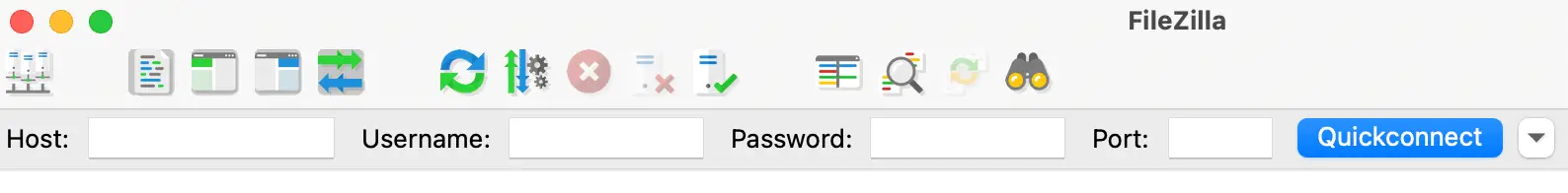 FileZilla Quickconnect