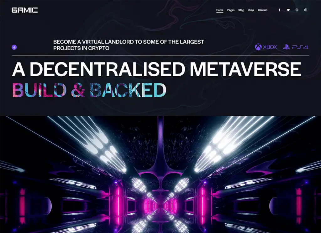 غاميك | Metaverse Gaming & Crypto WordPress Theme