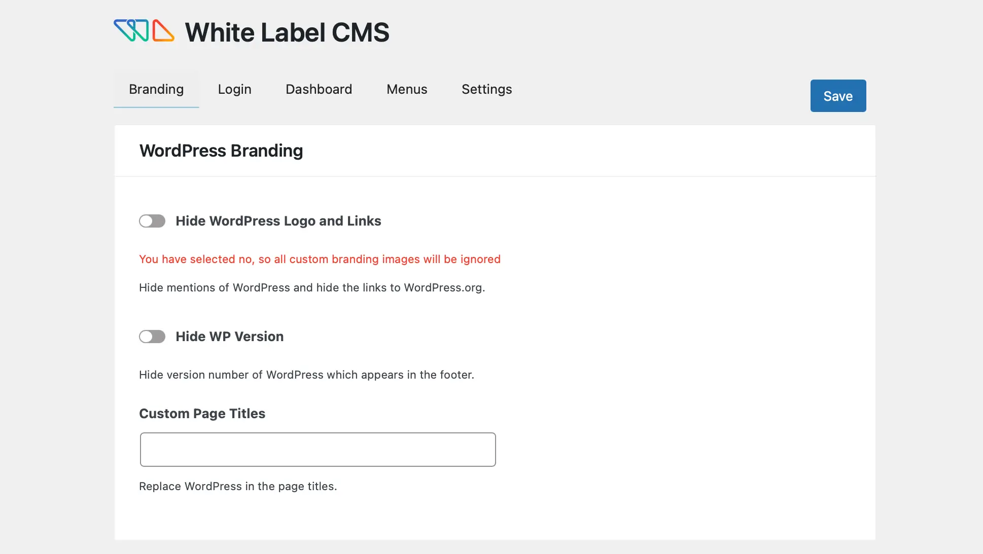 White Label WordPress avec le plugin White Label CMS