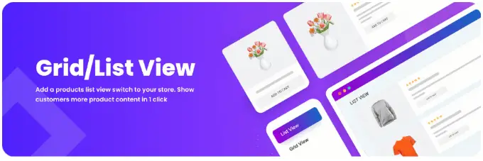 Grid list view for WooCommerce