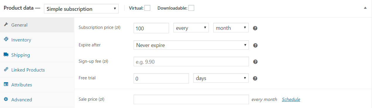 Prosty produkt subskrypcyjny w WooCommerce