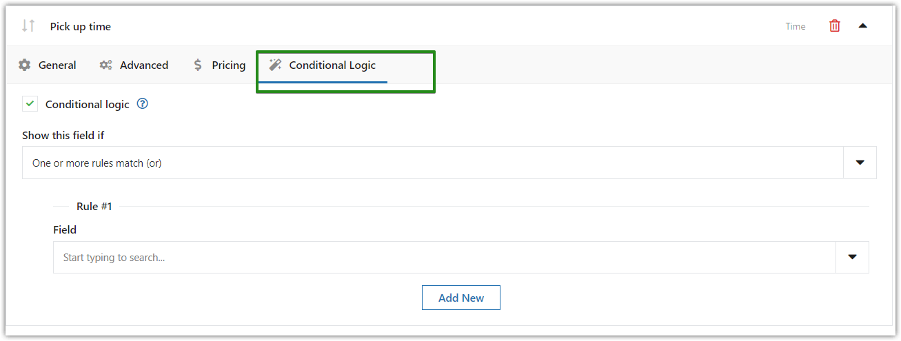 Tempi di consegna di WooCommerce per prodotto con Flexible Product Fields PRO