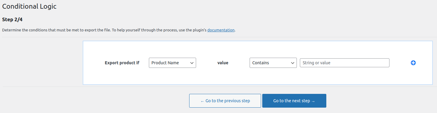 Esportazione di prodotti WooCommerce senza logica condizionale